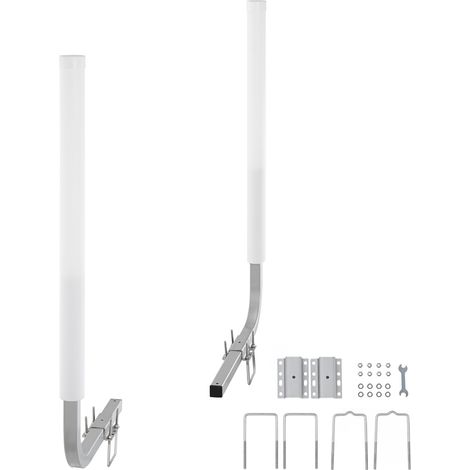 Mophorn Guía para Remolque de Barco 159 cm Ancho Ajustable 30 cm Guía de Lanzamiento de Acero Galvanizado con Tubo de PVC para Motos Acuáticas,Barcos de Pesca,Veleros,Botes Inflables, 550x85x1520 mm