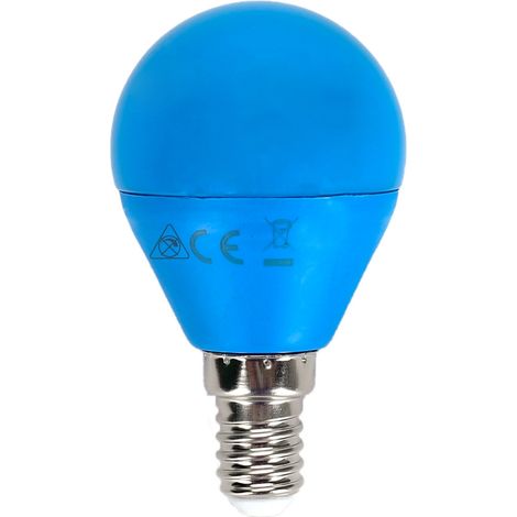 Lampadina Led E14 G45 a sfera 4W Blu Aigostar