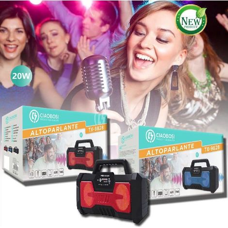 Trade Shop - CASSA SPEAKER ALTOPARLANT BLUETOOTH 20WATT TX-9828 RADIO FM TF USB EMPFEHLUNG - (1/4)