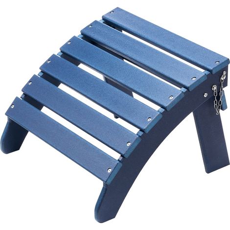 1 repose-pieds Adirondack pliable en PEHD, pour chaise Adirondack, résistant aux intempéries, bleu (1/5)