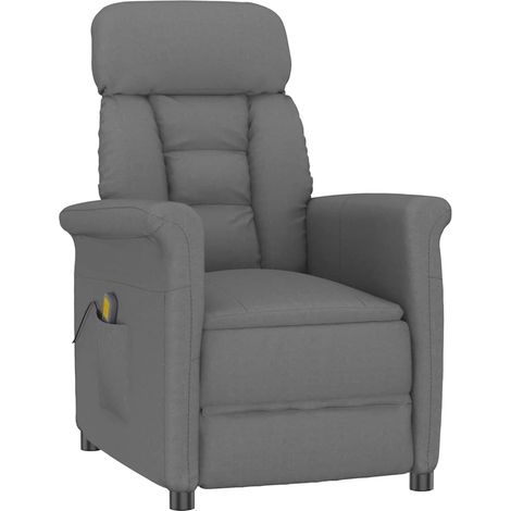 Massagesessel Dunkelgrau 96,5 x 70,5 x 95 cm Mikrofaser