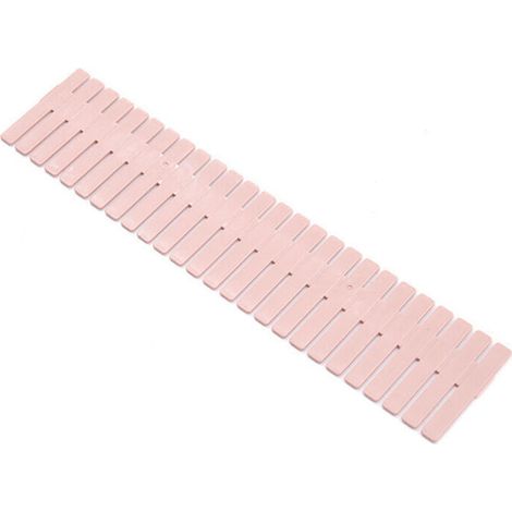 Lot de 4 séparateurs de tiroir en plastique, réglables, rose, 37 x 7 cm. (1/5)