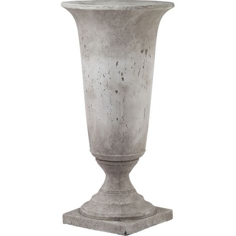 Tall Stone Effect Urn Planter - Ceramic - L41 x W41 x H82 cm