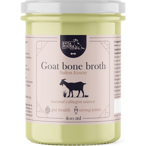 Syta Micha Brodo di ossa di cane Barattolo da 400 ml - Brodo di ossa di capra 400 ml