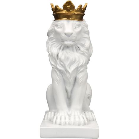 Statue d ' Animal couronné en résine, Sculpture de Table de 14, 5 cm de Haut, élégante pour la décoration de la Maison et la Photographie, Sculpture en résine (1/5)