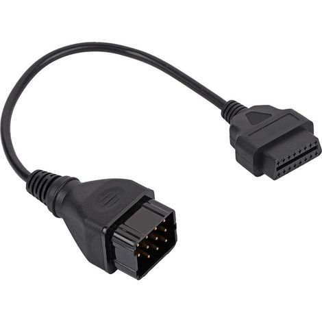 Câble de diagnostic OBD2, adaptateur 12 broches vers 16 broches, rallonge pour accessoires automobiles (1/5)