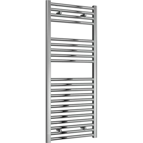 Reina Diva Chrome Electric Towel Rail 1200mm High x 500mm Wide (+ Chrome Mini Round Element) (1/5)