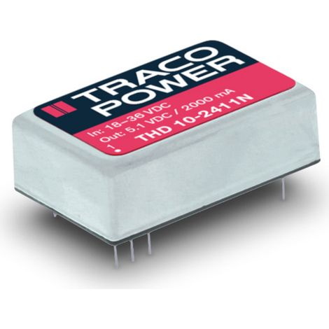 TracoPower THD 10-2410N DC/DC-Wandler, Print 24 V/DC 3.3 V/DC 2.7 A 10 W Anzahl Ausgänge: 1 x Inhalt