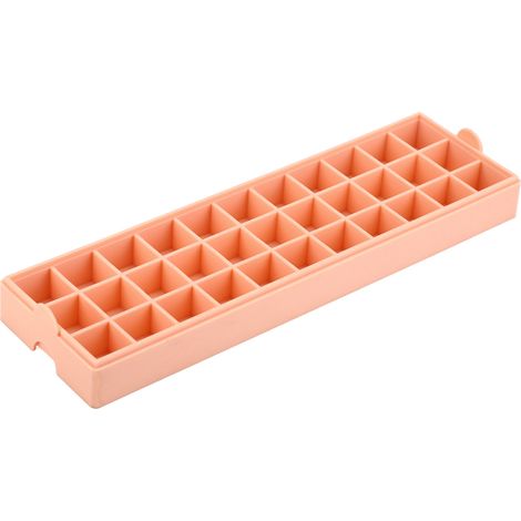 Moules à glaçons en silicone rose, 33 cubes, fond souple, démoulage facile, empilables, compatibles lave-vaisselle, pour la maison, le bar et les fêtes. (1/5)