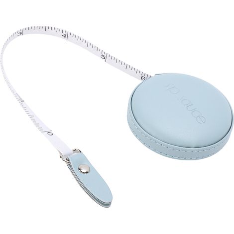 Mètre de couture, mètre ruban de couture, mètre ruban portable en cuir PU, double échelle, 59 pouces/150 cm, mini-mètre ruban souple, bleu (1/5)