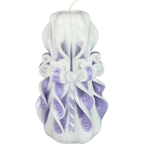Bougie design faite à la main, décorative et inodore Ø8 x h18 cm, combustion longue de 66h, mèches en coton sans fumée. Parfaite pour la décoration intérieure et comme cadeau polyvalent (1/5)