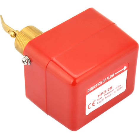 Interrupteur de débit d'eau HFS-20 dn20, contacts SPDT, 6-380 V, partiellement en acier inoxydable (1/5)