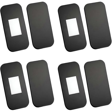 Loquet magnétique pour porte de placard – Autocollant et fin – pour placard et tiroir (lot de 4) – Noir (1/5)