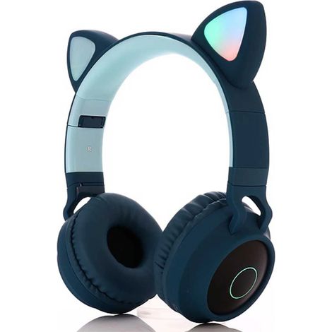 Kabellose Bluetooth-Kopfhörer für Kinder, Over-Ear-Kopfhörer mit Katzenohren, kabellose Audiogeräte für Kinder (1/5)