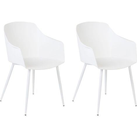 Set of 2 Dining Chairs FONDA White