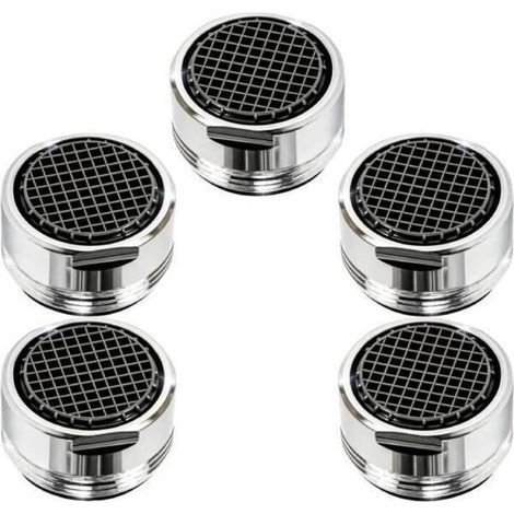 PC Mousseur Robinet M24 en Laiton Chromé - Économiseur d'Eau avec Filtre Anticalcaire - Économisez Jusqu'à 60% d'Eau et d'Énergie - Débit d'Eau 5 L/min (1/2)