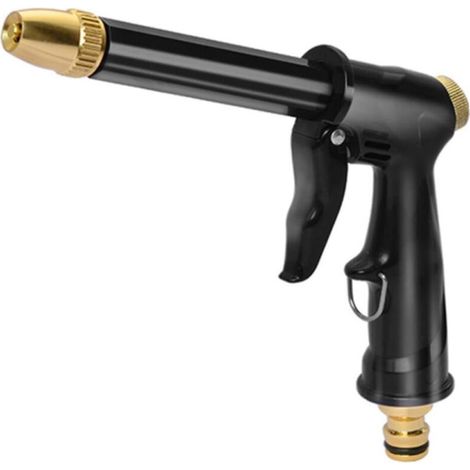 Pistolet d'arrosage en métal robuste avec buse de pulvérisation haute pression pour l'arrosage des plantes, le nettoyage et le lavage de voiture (1/5)