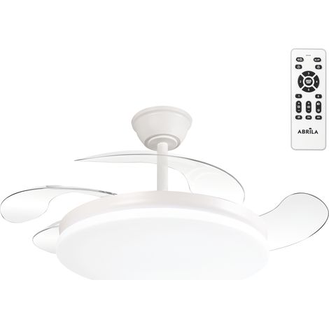Ventilador de Techo LED 59W 6980LM CCT (Tonalidad Luz Regulable) DC Ultra Silencioso con Mando a Distancia y Palas Retráctiles V