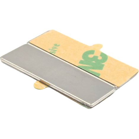 Neodym-Plattenmagnet 30x10x1mm, 3M-Klebeband, selbstklebend, Hunter