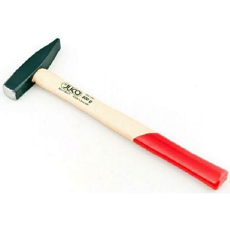 Juco Martillo de cerrajería Lux 0,4 kg, herramienta resistente y precisa, ideal para trabajos de metalurgia y carpintería, diseño ergonómico, golpes potentes, color metálico.