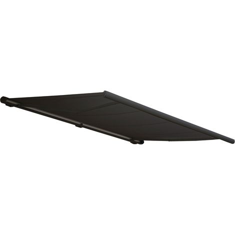 Elektrische Kassettenmarkise HHG-432, Markise Vollkassette 4,5x3m Polyester anthrazit, Rahmen anthrazit (1/5)