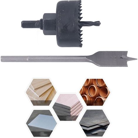 Set mit 3 Lochsägen für die Holzbearbeitung, mit denen Sie Löcher in Gipskartonplatten, Holzplatten und PVC-Platten bohren können. (1/5)
