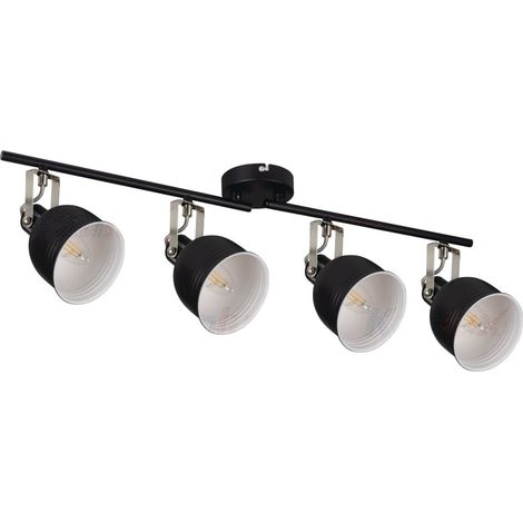 Spot plafond/mural orientable 4xE14 noir DERATO Kanlux (1/4)