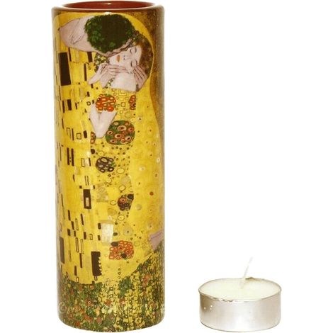 Porte-bougie cylindrique le baiser de Klimt (1/2)