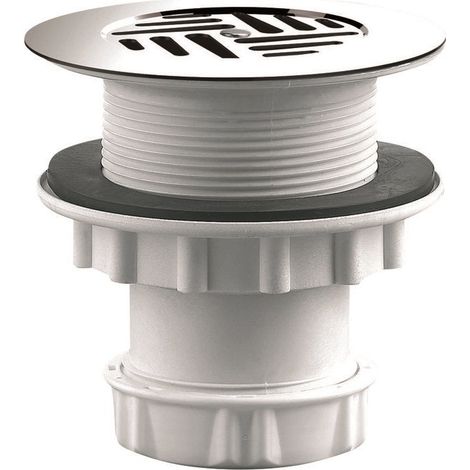 Valentin – Bonde de douche verticale Ø60mm – Sortie verticale Ø40mm – Garde d'eau 17mm – Serrage 10 à 30mm pour receveurs de douche (1/3)