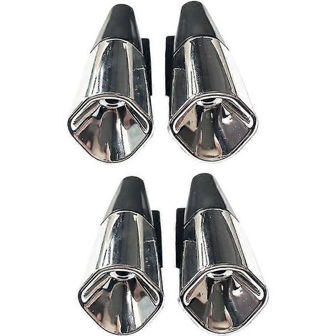 Lot de 4 sifflets universels pour voiture et moto, avertisseurs de présence de cerfs (argenté)