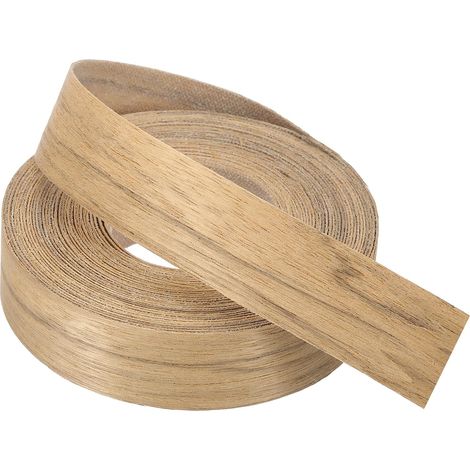 Bande de Chant 7.62m x 25mm, Bande Bordure Meuble Masquage de Bois Préencollé, Placage Contreplaqué Flexible Thermofusible pour Restauration Bords Meuble Étagère Panneaux, Aubier (1/5)