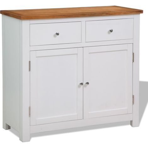 Buffet 90 x 33,5 x 83 cm en chêne massif