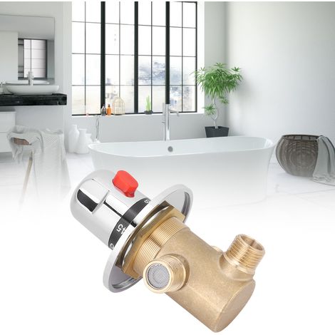 G1/2-Zoll 3-Wege-Thermostat-Mischventil aus Messing für Badezimmer (1/5)