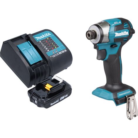 Avvitatore a impulsi a batteria Makita DTD 173 SA1 18 V 180 Nm 1/4" brushless + 1x batteria ricaricabile 2,0 Ah + caricabatterie