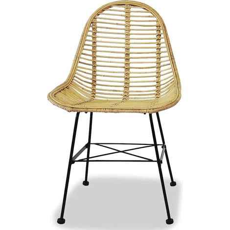 Maison Exclusive - Sedie da Pranzo 2 pz in Rattan Naturale