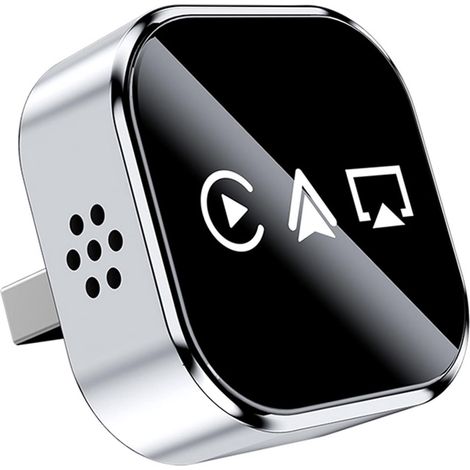 Adaptateur CarPlay Sans Fil - Compatible Apple CarPlay Sans Fil Et Mirror Link - Puce Double Bande 2,4 GHz Et 5 GHz - Pour Voitures Avec CarPlay Filaire D'Origine - 1 Pièce (1/5)