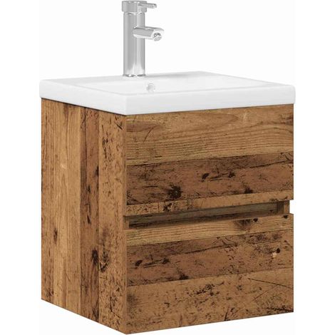 Maison Exclusive - Armadio per Lavabo da Bagno Rovere Nero 41 x 39 x 62 cm