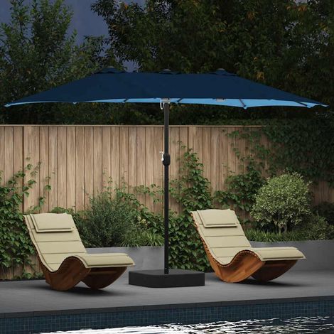 Garden Parasol 385 x 209 x 244 cm Polyester Azurblau vidaXL (1/5)
