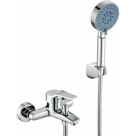 Mitigeur Baignoire - Mitigeur Monocommande Bain Douche - Douchette 5 Modes - Débit 8 85 L Min - Aérateur Anti-éclaboussures - Pour Salle De Bain - Kit Complet ×1