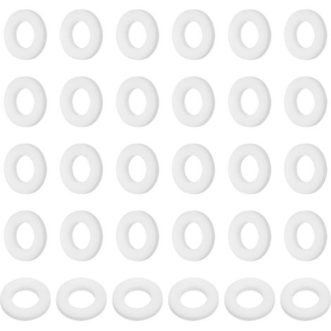 30 Pièces Rondelles Plates en Ptfe Joint D'Étanchéité Blanc (1/5)