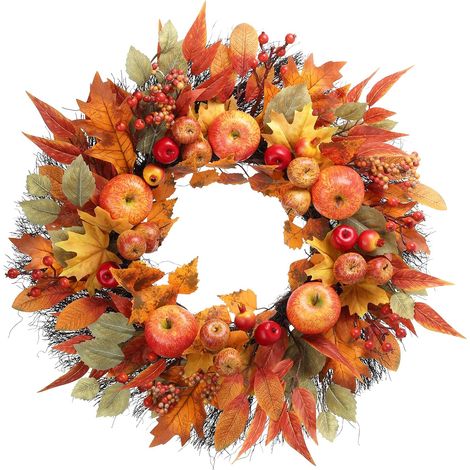 Couronne automne 45cm porte entrée