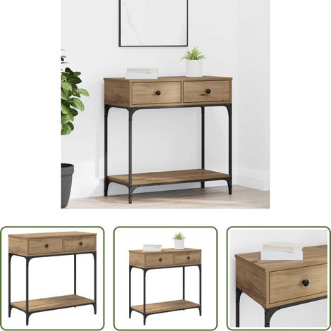 Konsolentisch Holz - Konsolentisch Artisan-Eiche 75 x 34.5 x 75 cm Holzwerkstoff (1/5)