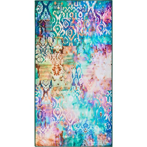 Rug Multicolour Polyester 80 x 150 cm Flat-Woven Oriental Boho Style Vibrant Printed Pattern ISVANTA