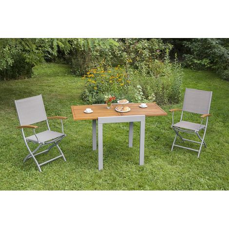 Naxos Set 3tlg 2 Sessel Balkontisch 65(130)x65cm