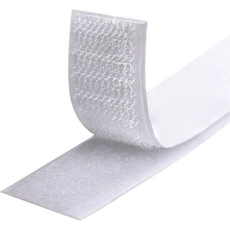 2 Pcs Scratch Autocollant Double Face, Rubans Adhésifs, Bande Agrippantes Adhésives, Hook Loop Bande pour Tous Les Types D'installations Cadre Photo (Blanc, 20 mm x 8 m)