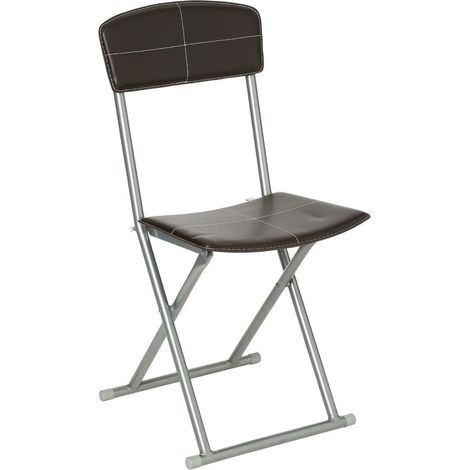 Silla plegable marrón 40,5 x 40 x 83 cm
