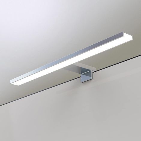 1 Miroir LED 60cm Aluminium Chromé IP44 1100 Lumens 4000K Pour Salle de Bain (1/5)