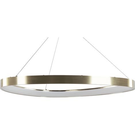 Lámpara de techo LED de acrílico metal dorado redonda moderno glamour Kraburi