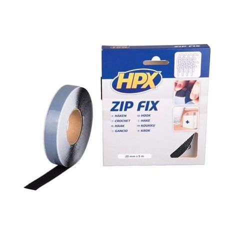 Cinta autoadhesiva HPX tipo gancho 25 mm x 5 m, ideal para fijaciones rápidas.