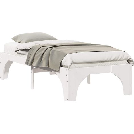 Maison Exclusive - Struttura del letto Bianco 100 x 200 cm Pino massello (1/5)